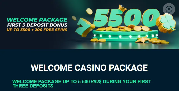 Welcome Bonus Package at Rolletto Casino